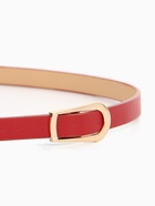 Ремень женский тонкий, 110×1.2 см, пряжка металл, золотистая, красный - Фото 4