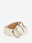 Ремень женский, 110×2.7 см, пряжка-затяжка металл, серебристая, белый - Фото 3