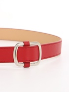 Ремень женский, 110×2.7 см, пряжка-затяжка металл, серебристая, красный - Фото 4