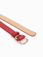 Ремень женский, 110×2.7 см, пряжка-затяжка металл, серебристая, красный - Фото 6