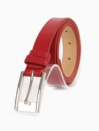 Ремень женский, 110×2.7 см, пряжка металл, серебристая, красный - Фото 2