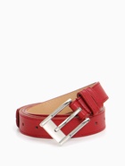 Ремень женский, 110×2.7 см, пряжка металл, серебристая, красный - Фото 3