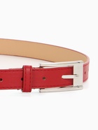 Ремень женский, 110×2.7 см, пряжка металл, серебристая, красный - Фото 4