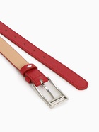 Ремень женский, 110×2.7 см, пряжка металл, серебристая, красный - Фото 7