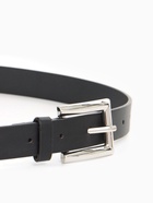 Ремень женский, 110×2.3 см, классическая пряжка металл, серебристая, чёрный - Фото 4