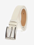 Ремень женский, 110×2.3 см, классическая пряжка металл, серебристая, белый - Фото 2