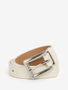 Ремень женский, 110×2.3 см, классическая пряжка металл, серебристая, белый - Фото 3