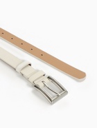 Ремень женский, 110×2.3 см, классическая пряжка металл, серебристая, белый - Фото 6