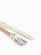 Ремень женский, 110×2.3 см, классическая пряжка металл, серебристая, белый - Фото 7