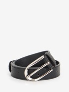 Ремень женский, 110×2.8 см, овальная пряжка металл, серебристая, чёрный - Фото 3