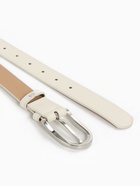 Ремень женский, 110×2.8 см, овальная пряжка металл, серебристая, белый - Фото 7