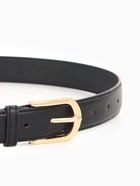 Ремень женский, 110×2.8 см, классическая пряжка металл, золотистая, чёрный - Фото 4