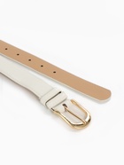 Ремень женский, 110×2.8 см, классическая пряжка металл, золотистая, белый - Фото 6