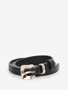 Ремень женский тонкий, 110×1.3 см, с пряжкой металл, чёрный - Фото 3