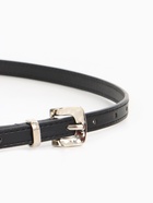 Ремень женский тонкий, 110×1.3 см, с пряжкой металл, чёрный - Фото 4