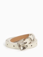 Ремень женский тонкий, 110×1.3 см, с пряжкой металл, белый - Фото 3