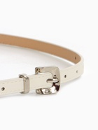 Ремень женский тонкий, 110×1.3 см, с пряжкой металл, белый - Фото 4