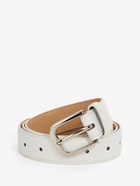 Ремень женский, 110×2.8 см, пряжка металл, серебристая, белый - Фото 2