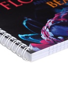 Тетрадь на гребне, Calligrata, Beautiful flowers, A4, 96 листов, в клетке, обложка мелованный картон, матовая ламинация, 3D фольга, блок 65 г/м², МИКС 10458909