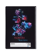 Тетрадь на гребне, Calligrata, Beautiful flowers, A4, 96 листов, в клетке, обложка мелованный картон, матовая ламинация, 3D фольга, блок 65 г/м², МИКС 10458909