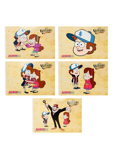 Альбом для рисования А4, 30 листов, на спирали, Hatber «Гравити Фолз», МИКС