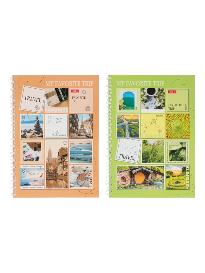 Тетрадь Hatber. TRAVEL А4, 80 листов, в клетку, на гребне - Фото 1