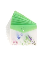 Папка-конверт А5 Hatber "NATURAL BLUE FLOWERS", на кнопке, пластик 180мкм, текстур с печат - Фото 4