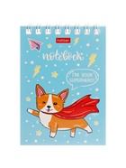 Блокнот Hatber «Забавные корги», 40 листов, А7, на гребне, обложка из мелованного картона - Фото 4