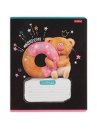 Тетрадь 18л кл Hatber "Кофейные коты", на скобе, скругл углы, 60-65г/м² 5В МИКС 10895036