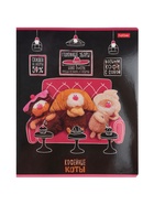 Тетрадь Hatber «Кофейные коты», 48 листов в клетку, на скобе, скруглённые углы, МИКС - фото 117892038