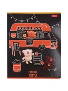 Тетрадь Hatber «Кофейные коты», 48 листов в клетку, на скобе, скруглённые углы, МИКС - фото 117892040