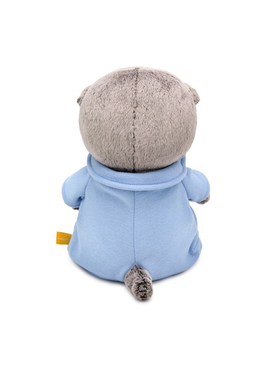 Мягкая игрушка «Кот Басик BABY» в голубом комбинезоне с сердечком, 20 см