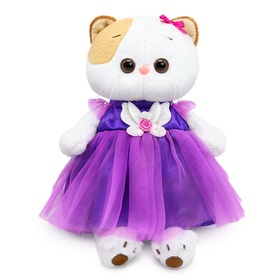 Мягкая игрушка «Кошечка Ли-Ли» в платье с бабочкой, 24 см