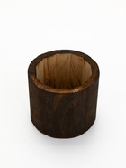 Ваза для цветов с деревянной подставкой из темного стекла, 25.5×10 см, 1.25 литра - фото 809609611