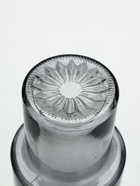 Ваза для цветов с деревянной подставкой из темного стекла, 25.5×10 см, 1.25 литра - фото 809609613