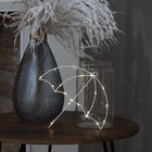 УЦЕНКА Светодиодная фигура «Зонт», 25×20 см, металл, 22 LED, батарейки ААх2, свечение тёплое белое - Фото 5