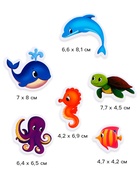 Игрушки - стикеры для купания в ванне «На море», EVA, набор 12 шт. - Фото 2