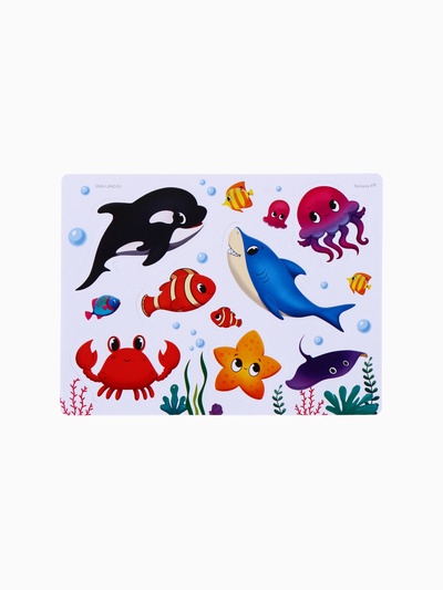 Игрушки - стикеры для купания в ванне «На море», EVA, набор 12 шт.