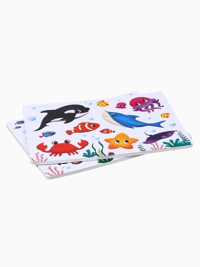 Игрушки - стикеры для купания в ванне «На море», EVA, набор 12 шт.