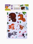 Игрушки - стикеры для купания в ванне «Зоопарк», EVA, набор 12 шт. - фото 119821624