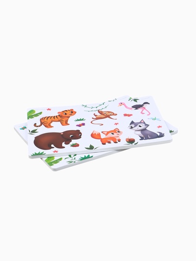 Игрушки - стикеры для купания в ванне «Зоопарк», EVA, набор 12 шт.