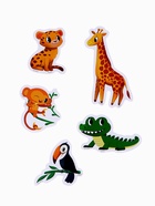 Игрушки - стикеры для купания в ванне «Весёлые зверята», с сеткой, EVA, набор 20 шт. - Фото 16