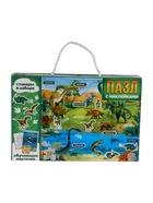 УЦЕНКА Пазл «Эпоха динозавров», с наклейками, 12 карточек, 88 деталей 10900331