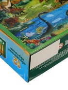 УЦЕНКА Пазл «Эпоха динозавров», с наклейками, 12 карточек, 88 деталей 10900331