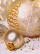 Пакет подарочный новогодний ламинированный «Золотые Новогодние игрушки», 18×23×10 см - Фото 3