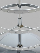 УЦЕНКА Подставка для украшений «Вертушка», 4 яруса, 72 пары, металл, 15×15×34 см, цвет хром - Фото 4