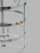 УЦЕНКА Подставка для украшений «Вертушка», 4 яруса, 72 пары, металл, 15×15×34 см, цвет хром - Фото 9