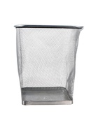 Корзина для бумаг, сетка металлическая, квадратная, серая - Фото 4