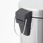 Ведро мусорное с педалью Доляна, 5 л, нержавеющая сталь, хромированное - Фото 5