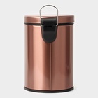 УЦЕНКА Ведро мусорное с педалью Stölz, 3 л, нержавеющая сталь, бронзовое - Фото 4